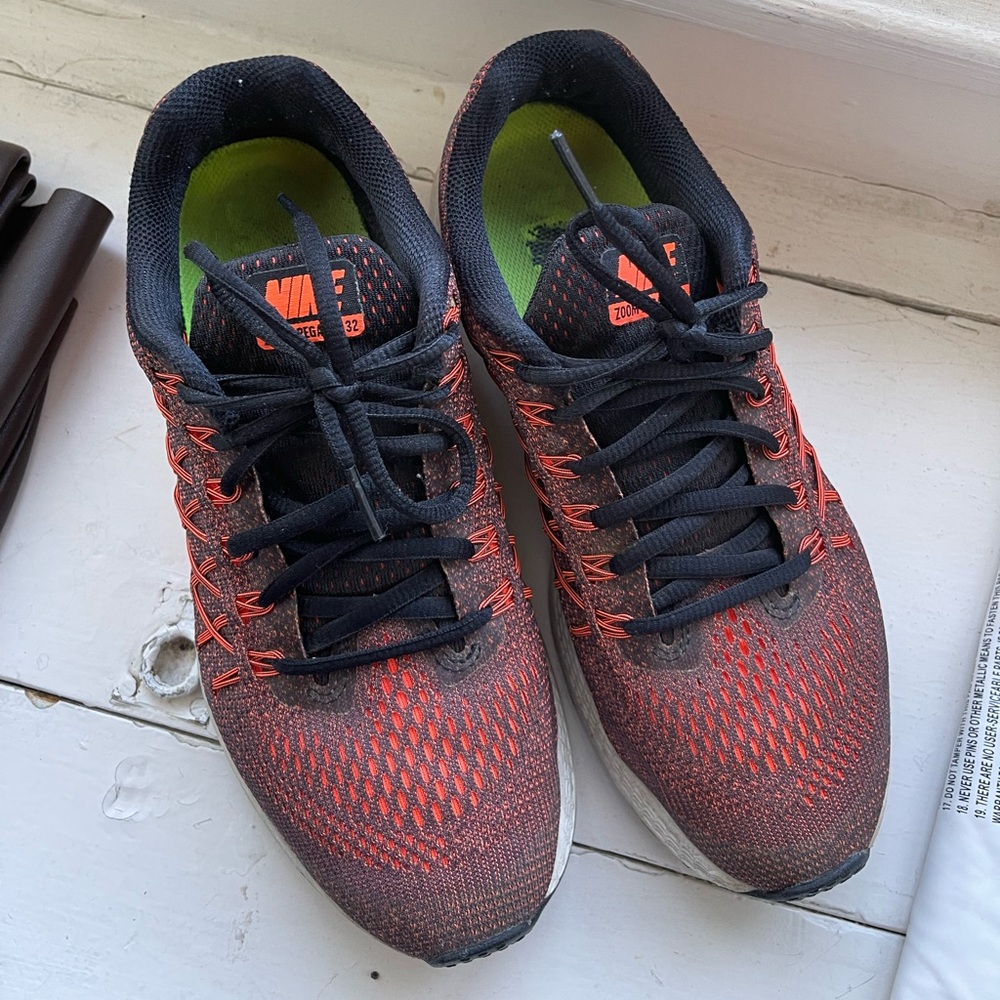 Nike orange and Black Running Shoes